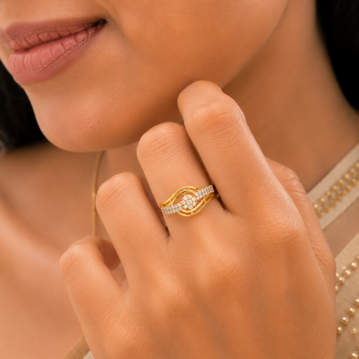 Ira Twinkling Blossom Gold Ring