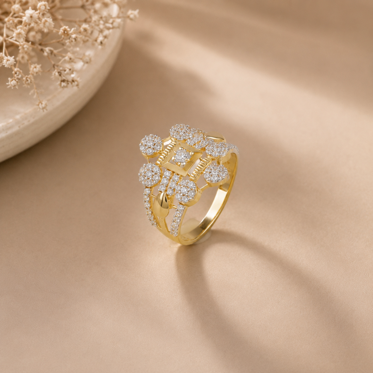 Myra Radiance Gold Ring