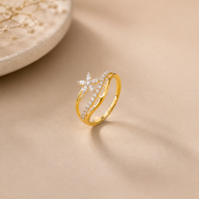 Avnika Dainty Floral Elegance Gold Ring