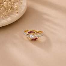 Aarohi Ruby Radiance Gold Ring