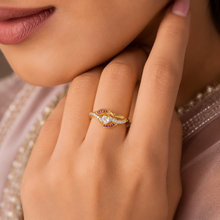 Aarohi Ruby Radiance Gold Ring