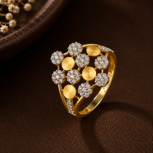 Eshita Royal Floral Symphony Gold Ring