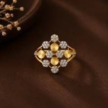 Eshita Royal Floral Symphony Gold Ring