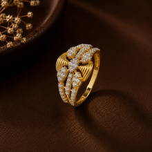 Anvika Radiant Bloom Elegance Gold Ring