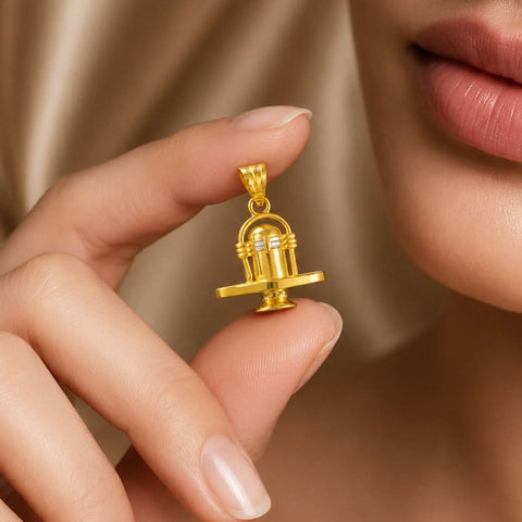Shiva Lingam Gold Pendant For Him