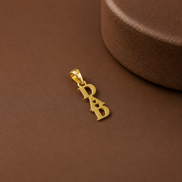 Linear Devotion "DAD" Gold Pendant