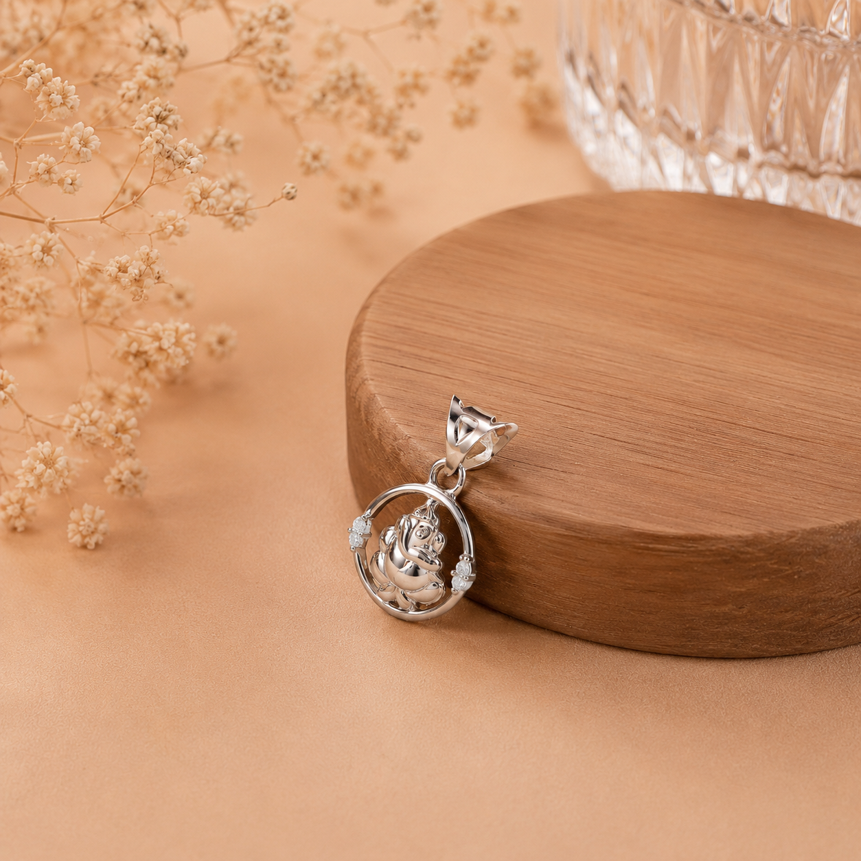 Eternal Ganesha Charm Silver Pendant