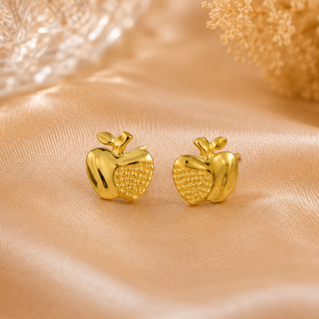 Kiara Apple Glow Gold Earrings