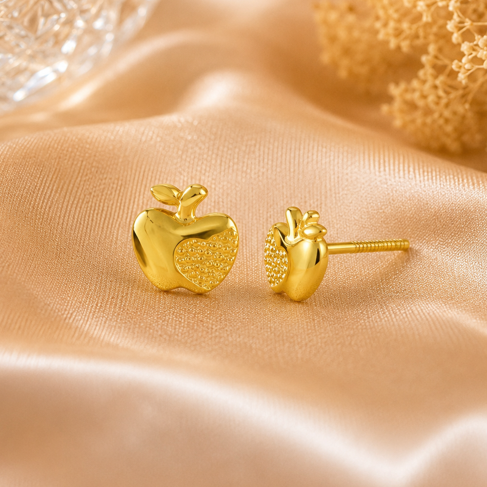 Kiara Apple Glow Gold Earrings