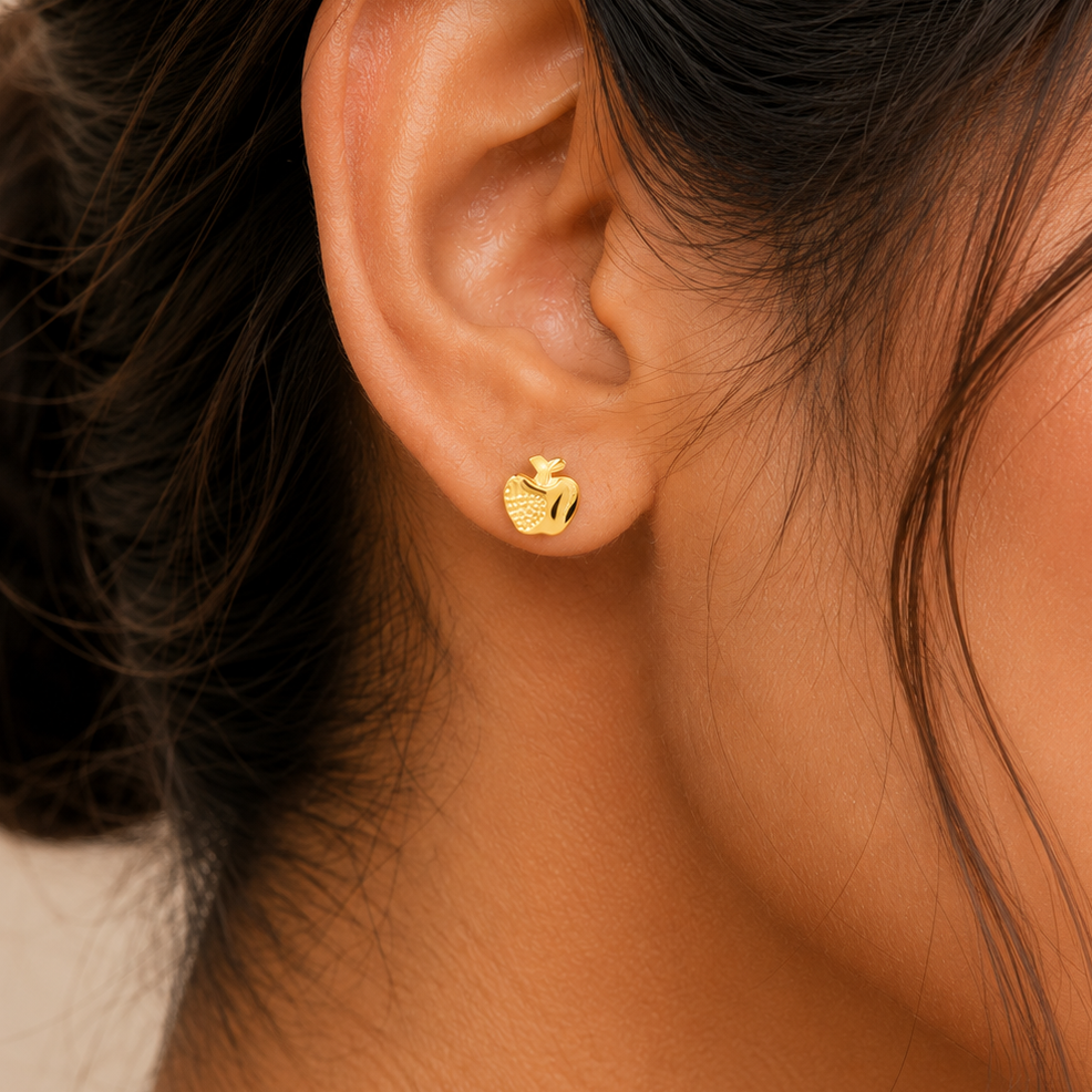Kiara Apple Glow Gold Earrings