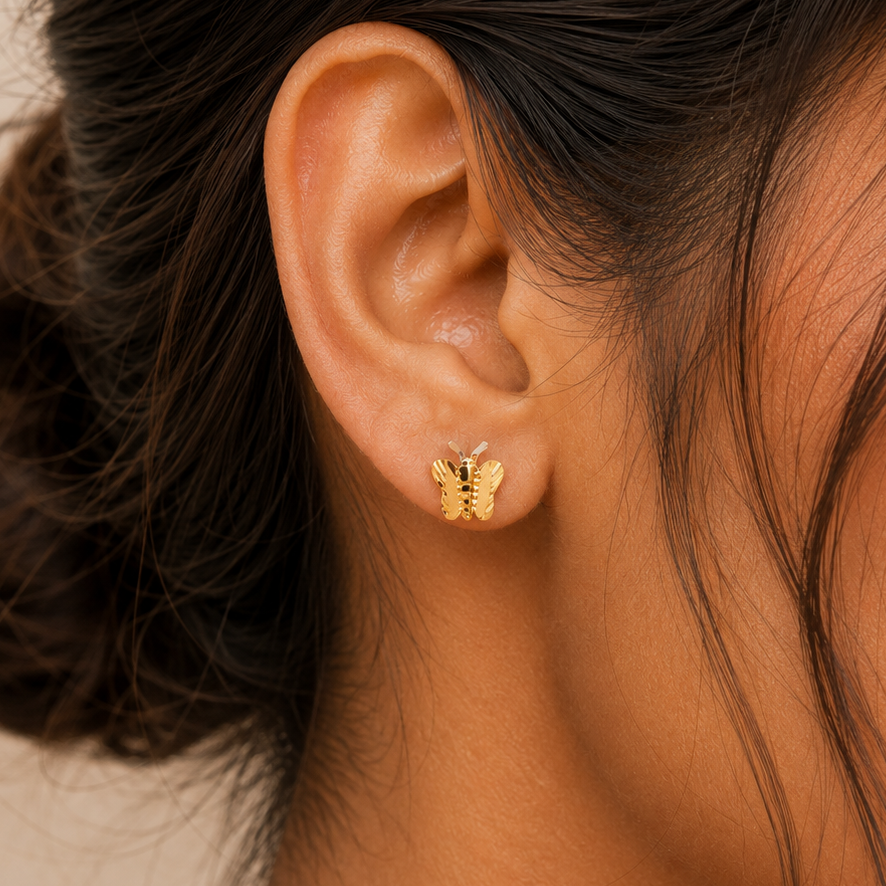 Alaya Butterfly Gold Earrings