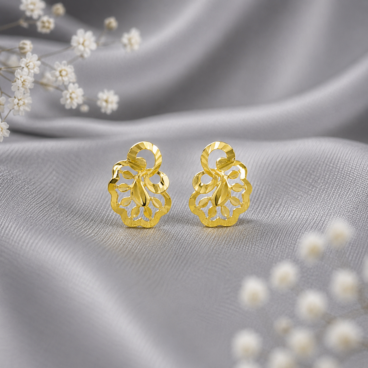 Charvi Lace Gold Earrings