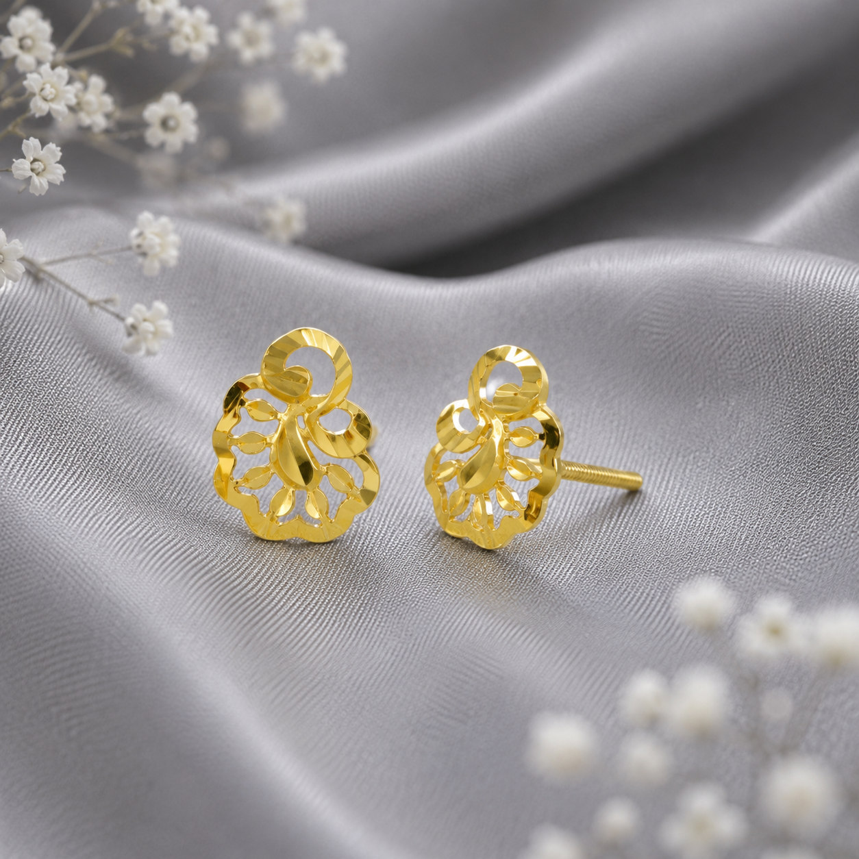 Charvi Lace Gold Earrings