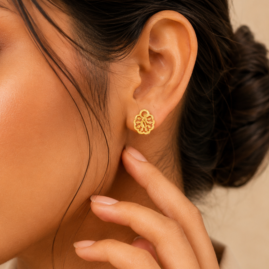 Charvi Lace Gold Earrings
