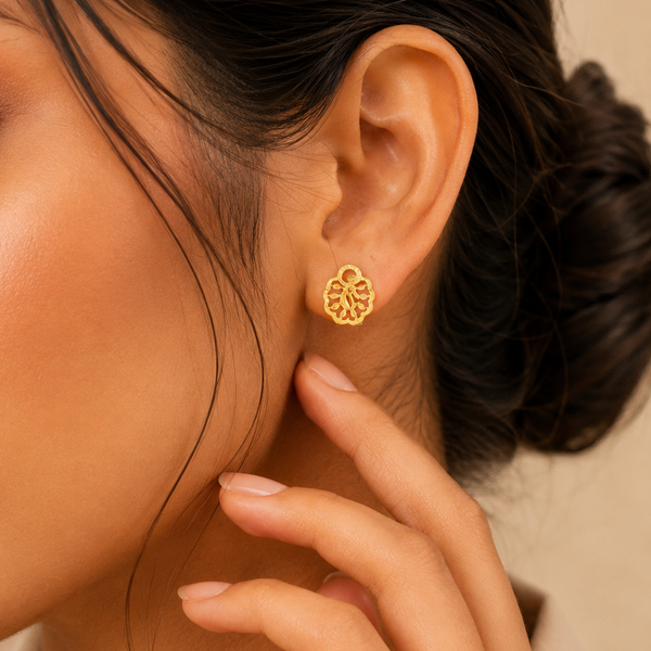 Charvi Lace Gold Earrings