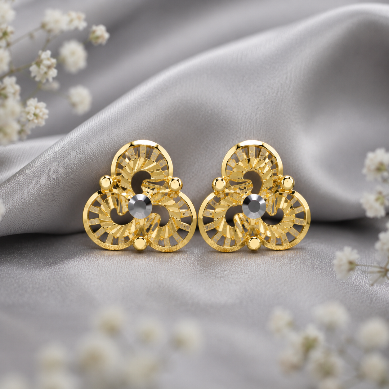 Lavanya Swirl Gold Earrings