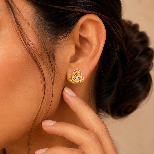 Lavanya Swirl Gold Earrings