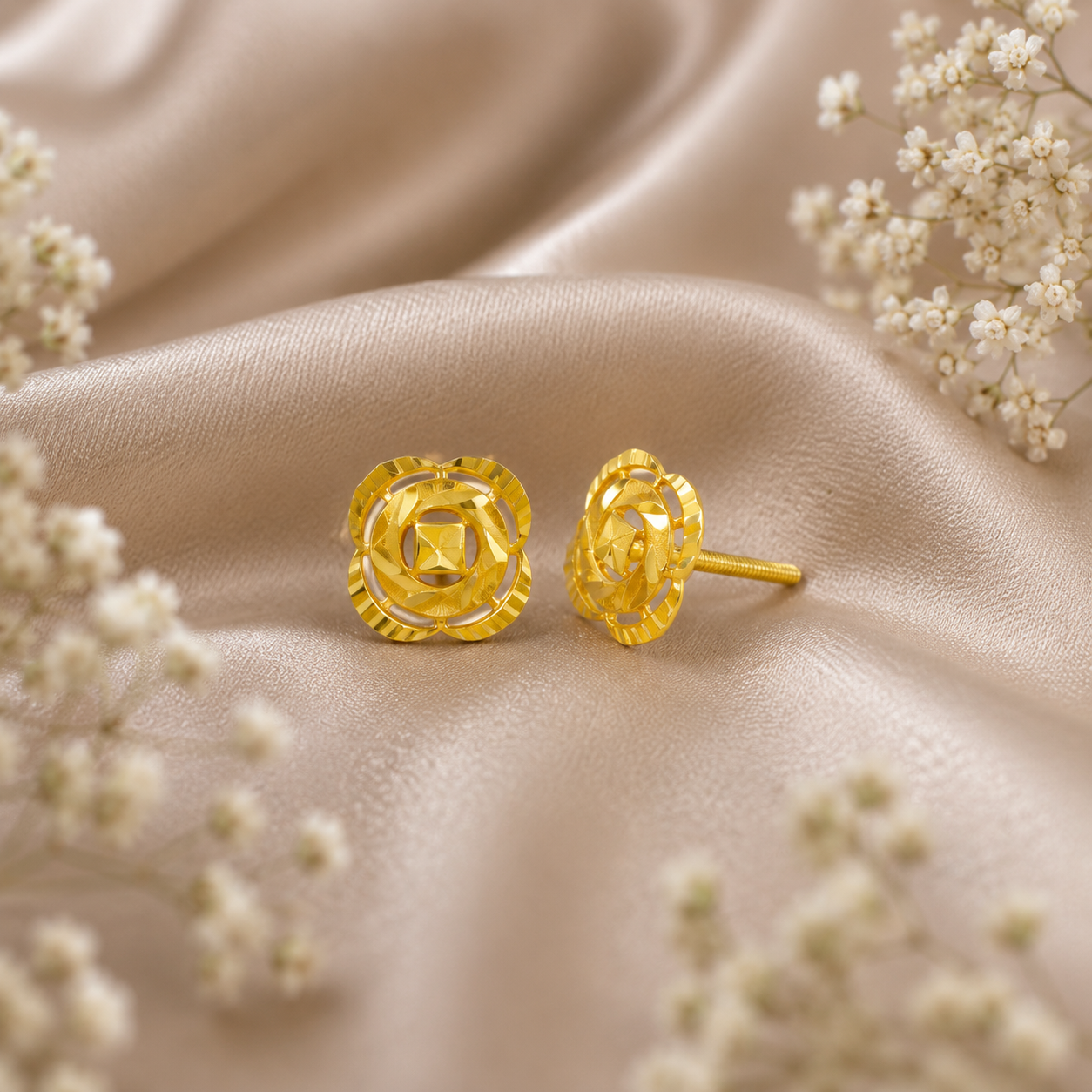 Diya Rose Gold Earrings