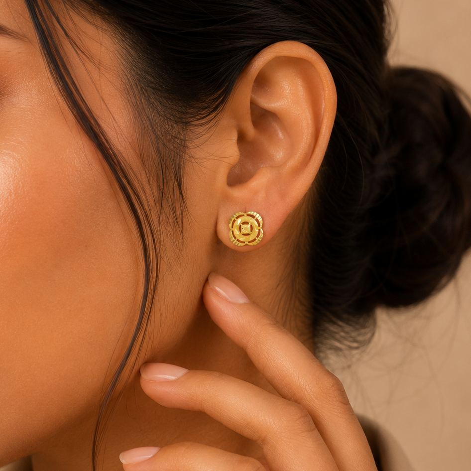 Diya Rose Gold Earrings