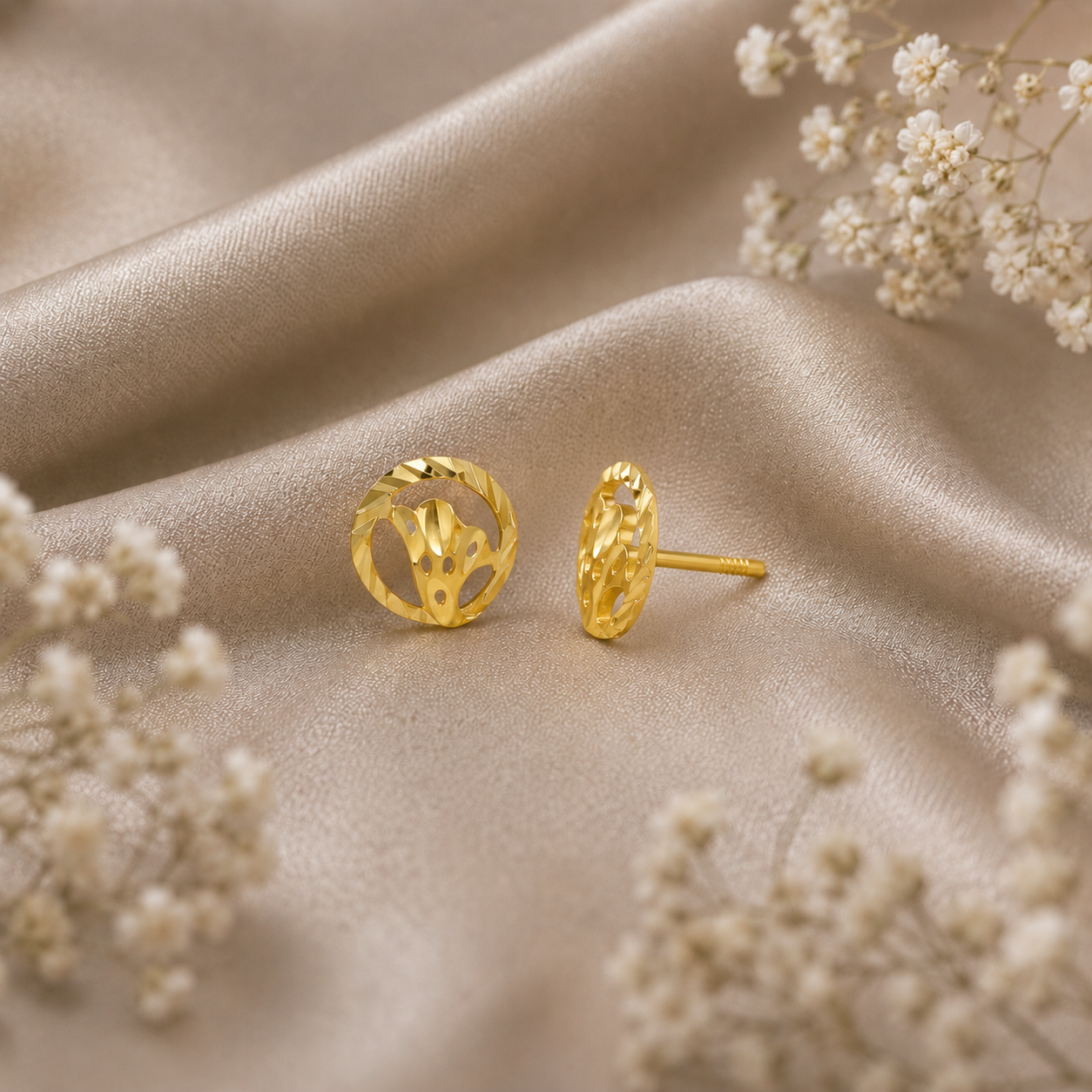 Vanya Floral Glow Gold Earrings