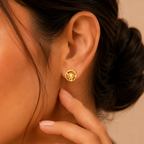 Vanya Floral Glow Gold Earrings