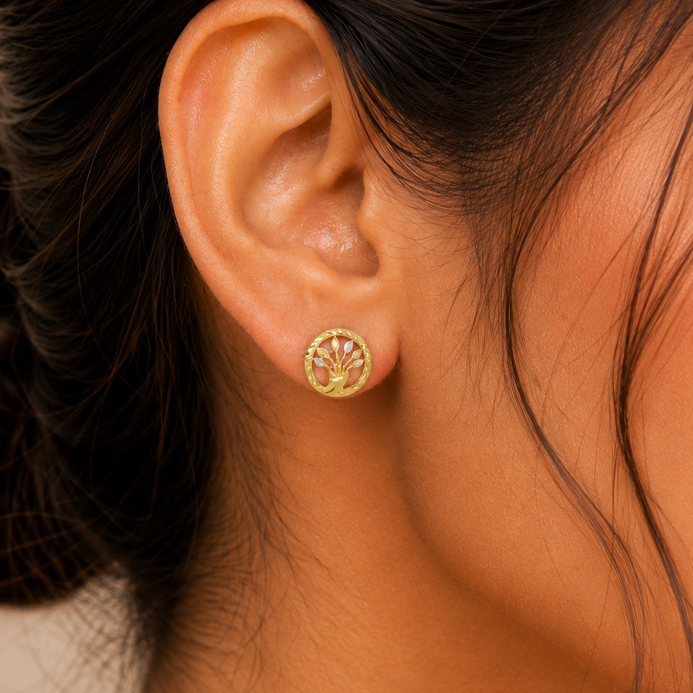 Myra Floral Radiance Gold Earrings