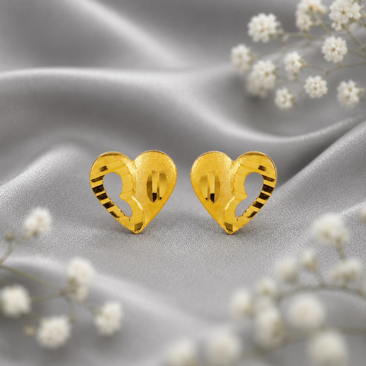 Ira Heart Blossom Gold Earrings