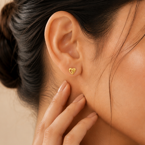 Ira Heart Blossom Gold Earrings
