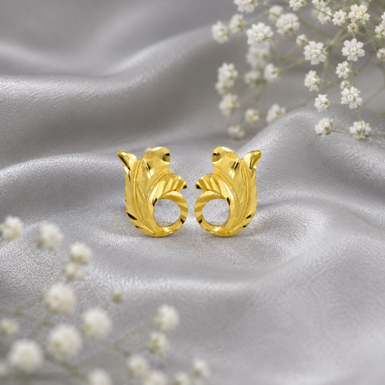 Anika Tulip Grace Gold Earrings