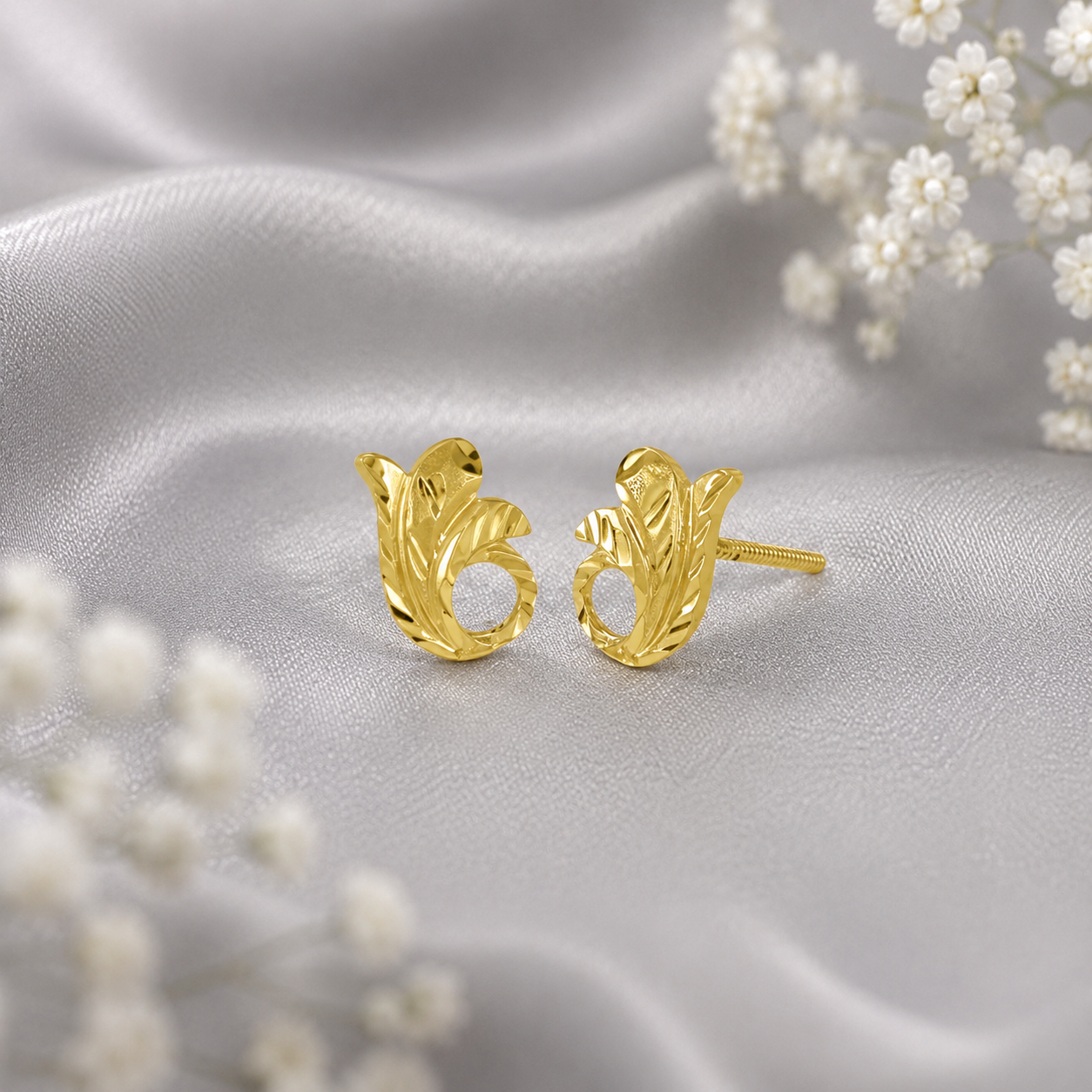 Anika Tulip Grace Gold Earrings