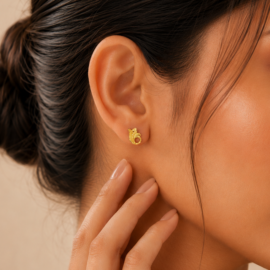 Anika Tulip Grace Gold Earrings