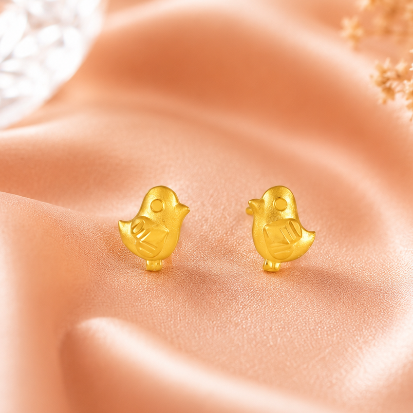 Sweet Sparrow Gold Earrings