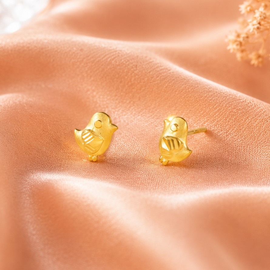 Sweet Sparrow Gold Earrings