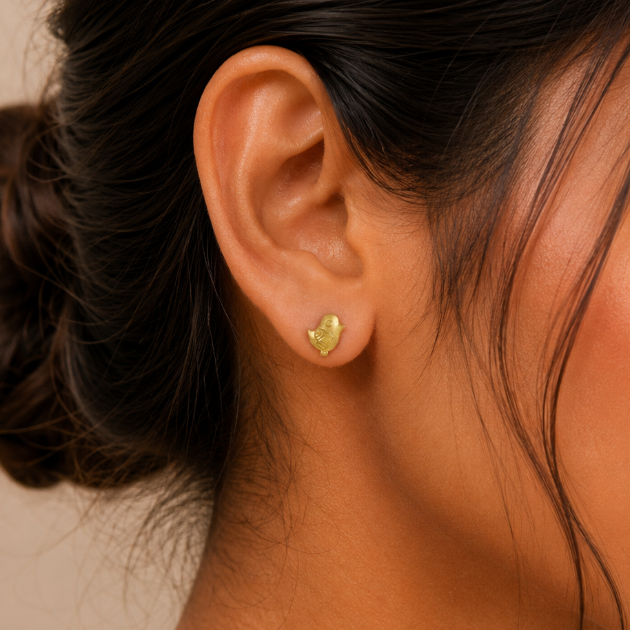 Sweet Sparrow Gold Earrings