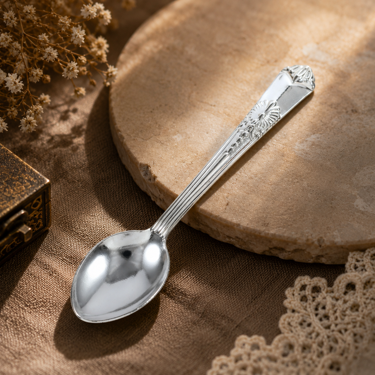 Regal Engraved Silver Spoon