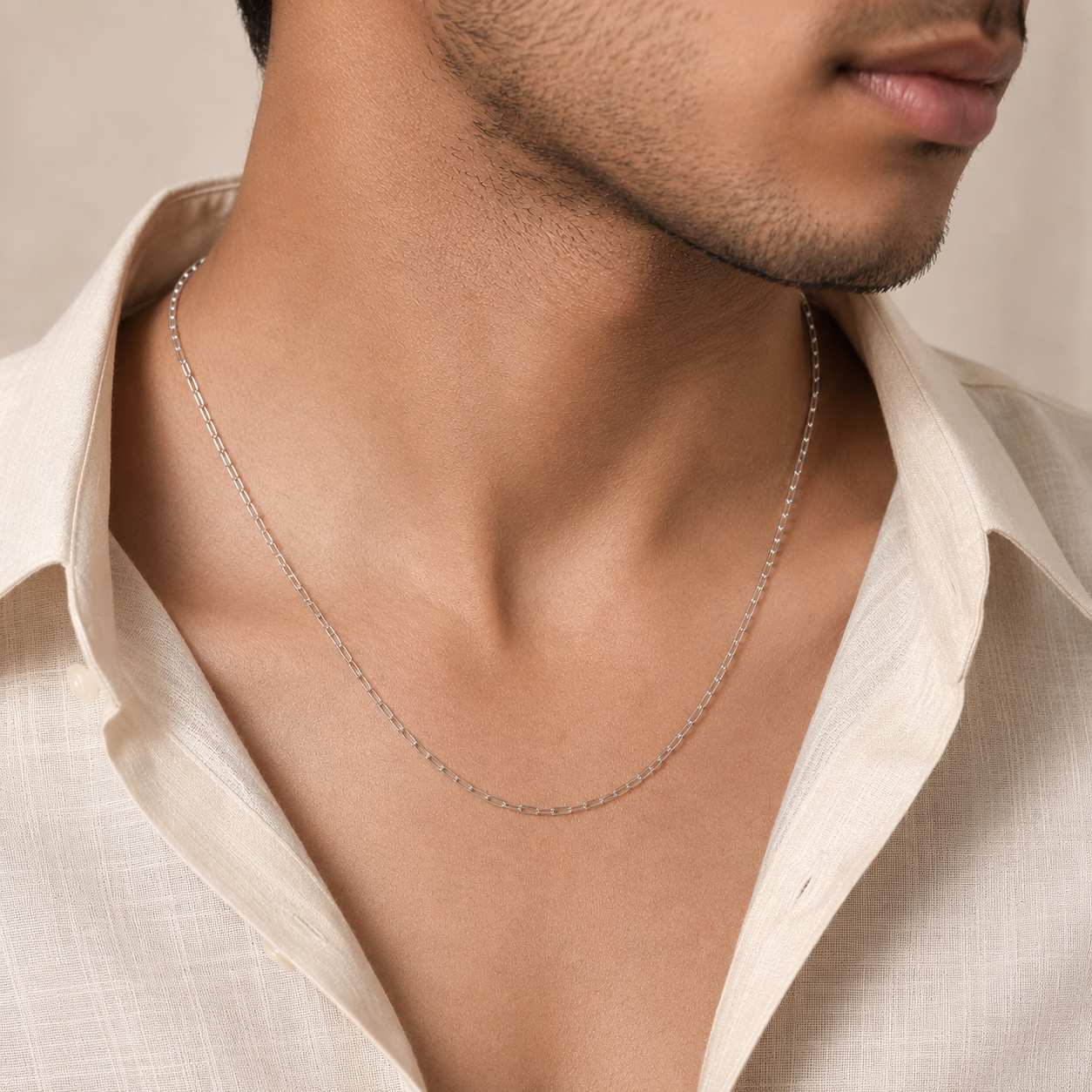 Aarav Link Silver Chain For Him