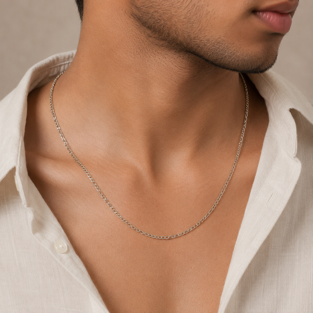 Classic Fusion Silver Chain For Him