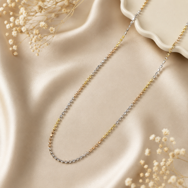 Trinity Bead Silver Chain