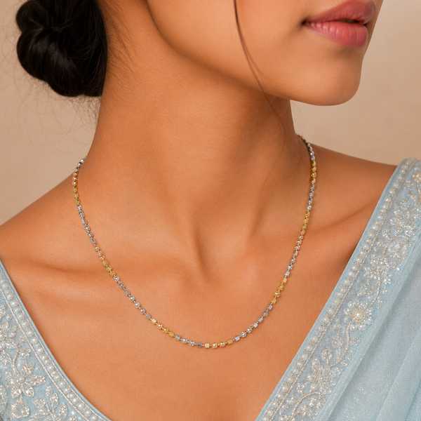 Trinity Bead Silver Chain