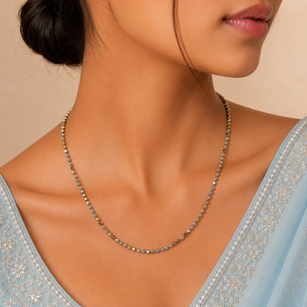 Opal Trinity Silver Chain