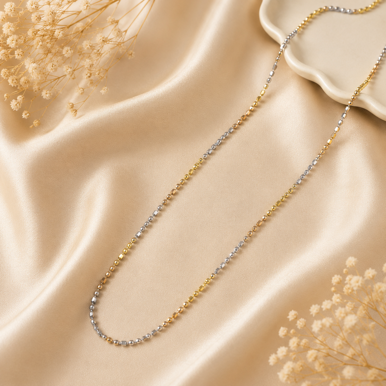 Celeste Dual Glow Silver Chain