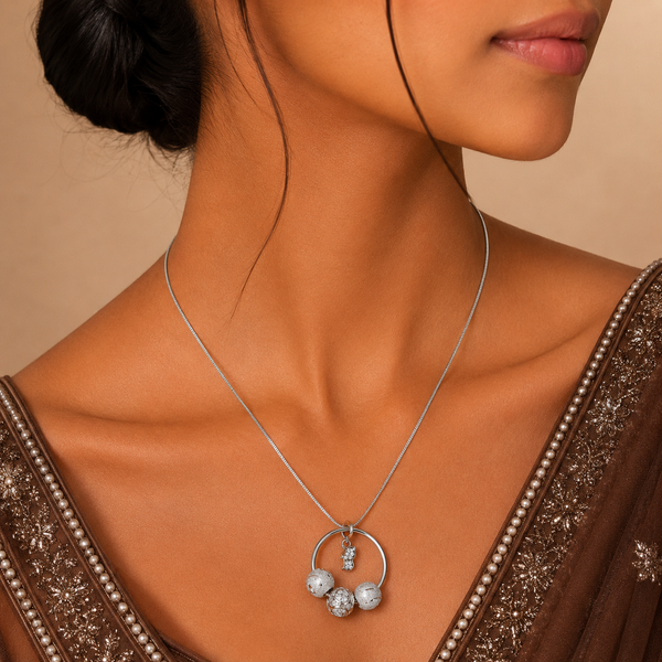 Charm Carrier Snake Silver Chain