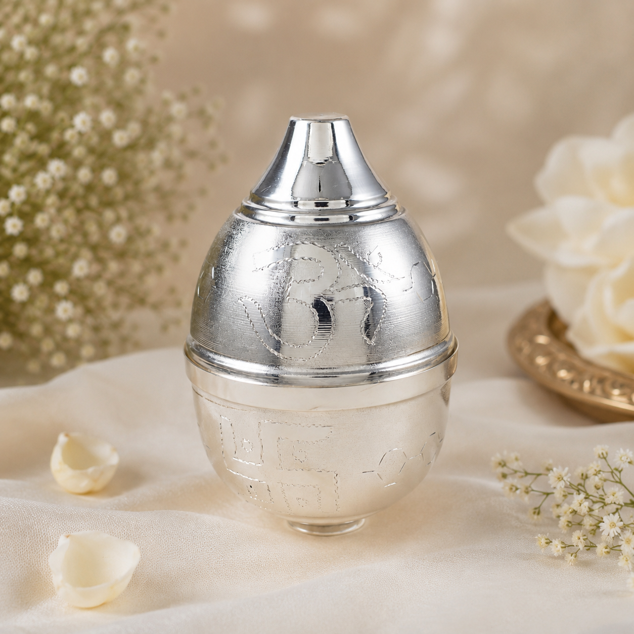 Om Shubh Silver Nariyal