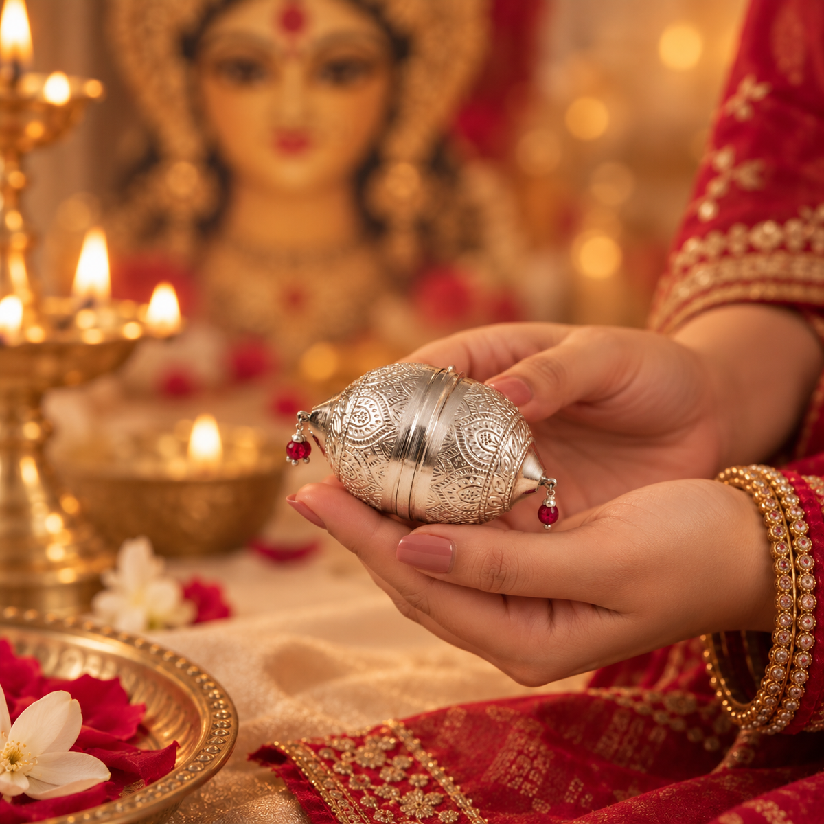 Shubh Kalash Silver Nariyal