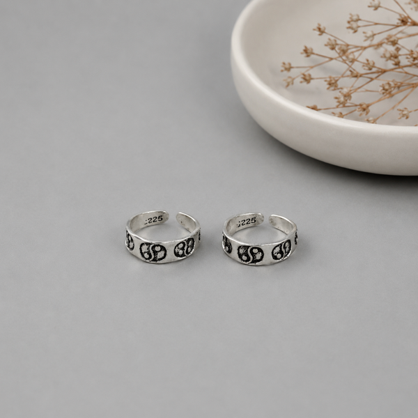 Kiara Harmony Band Silver Toe Rings
