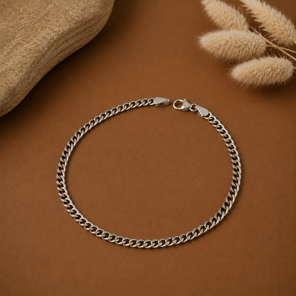 Reyansh Chain Style Silver Bracelet For Him