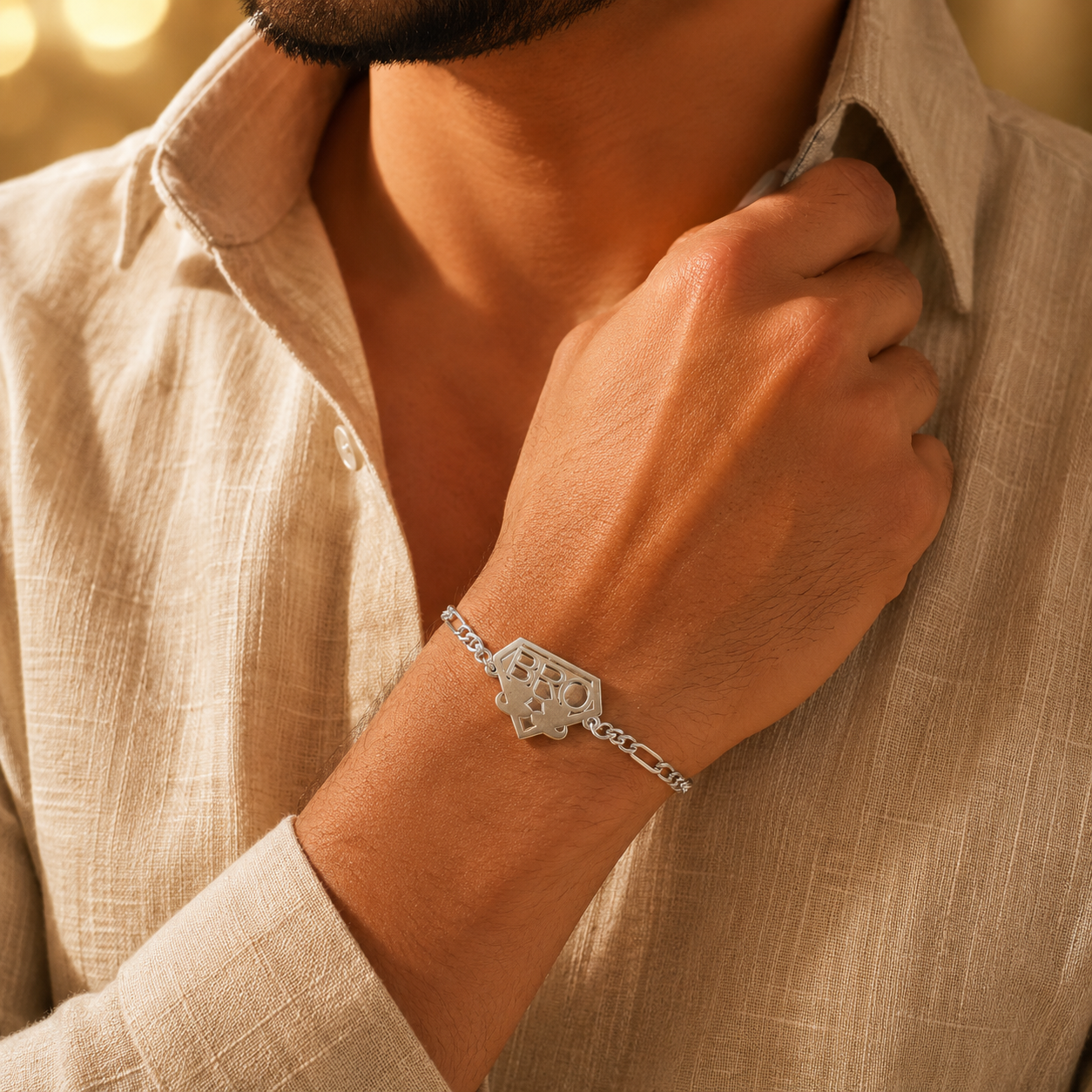 Forever Bro Silver Bracelet For Him