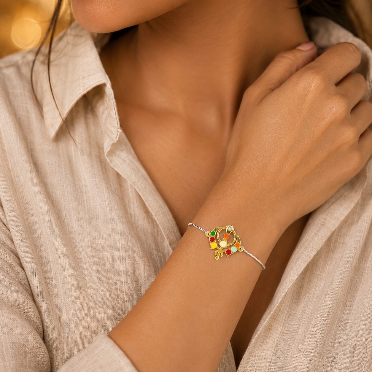 Guru Blessing Silver Bracelet