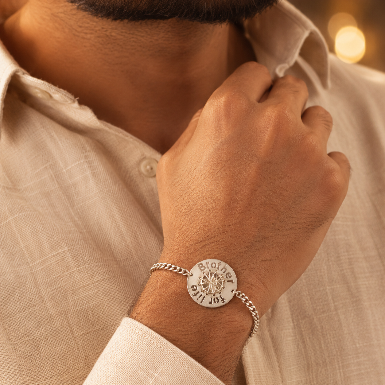 Brother For Life Silver Bracelet For Him