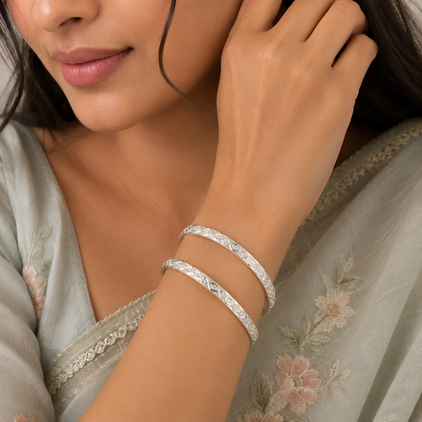 Anaya Grace Silver Bangles